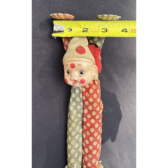 CIRCUS CLOWN DOING HAND STAND TIN WIND UP TOY JAPAN 1930s WORKS! -TO18 - Picture 7 of 11
